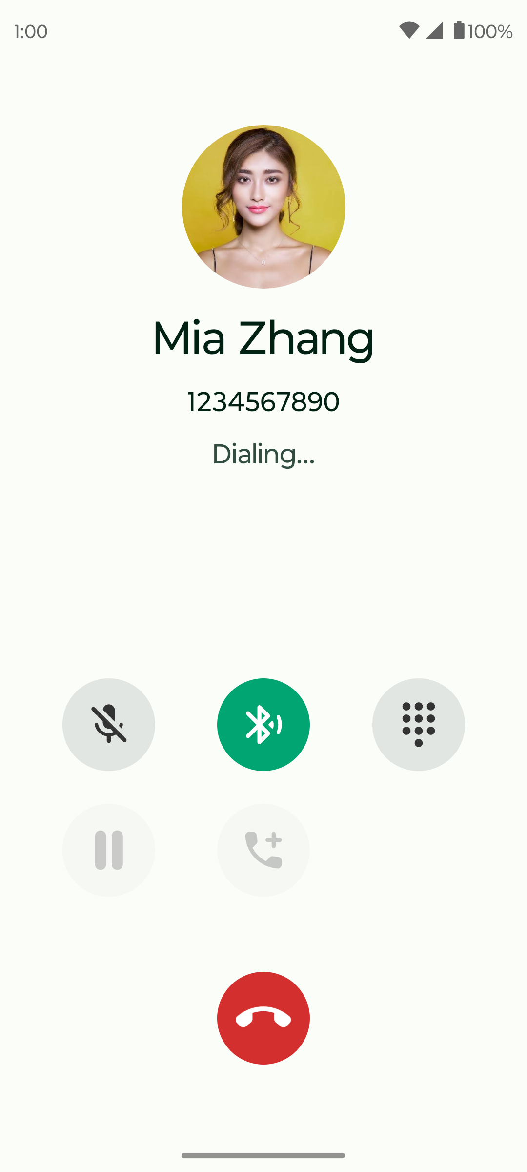 PeopleTide Phone active business call screen